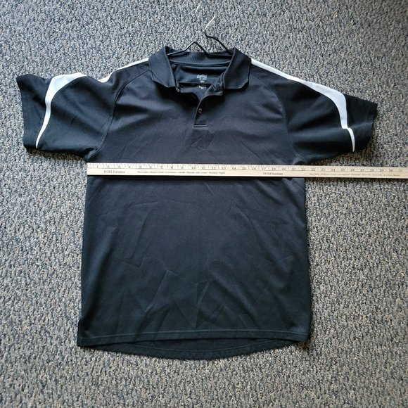 Eastbay Performance Black and White Golf Shirt Size Large - Picture 9 of 10